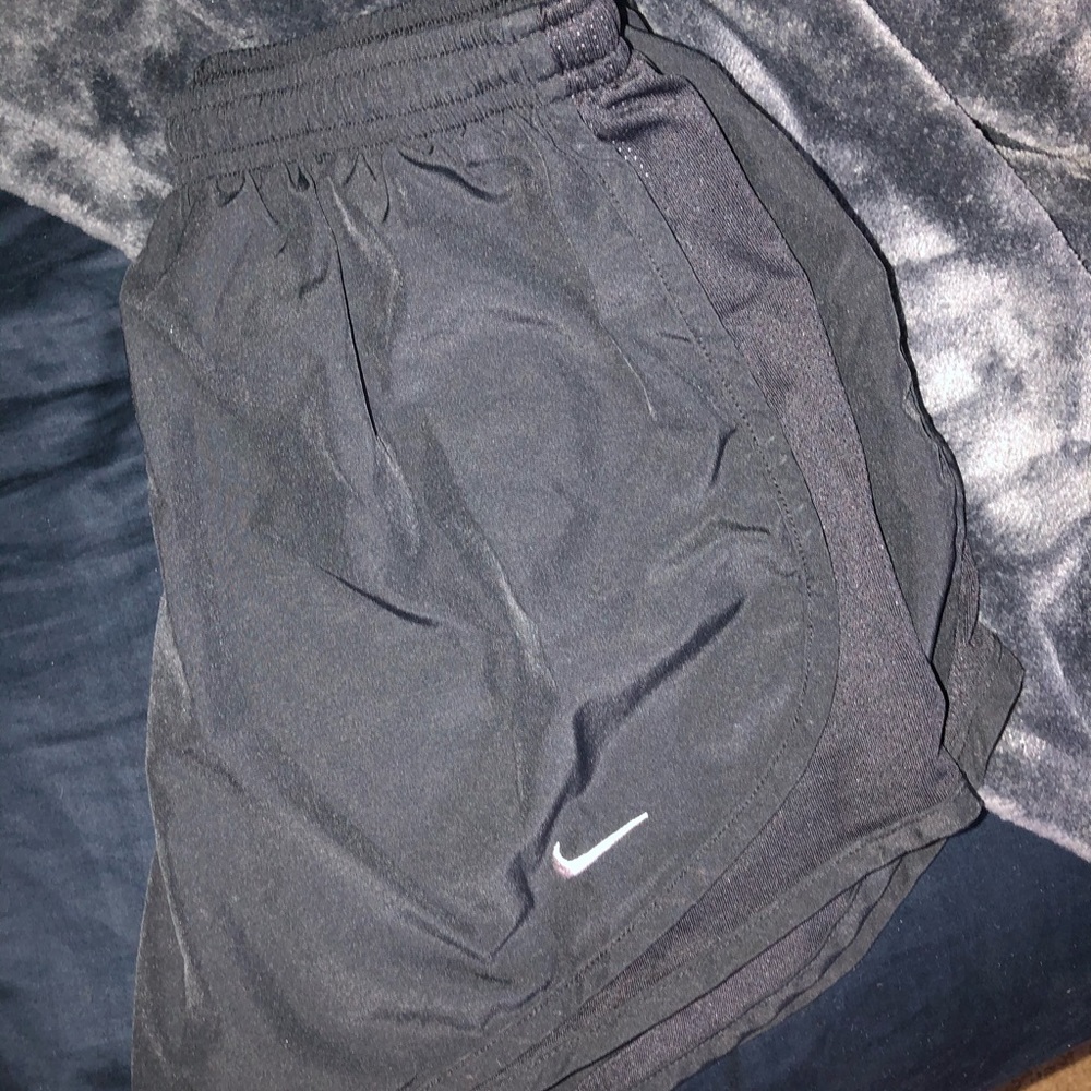 Nike all black running shorts